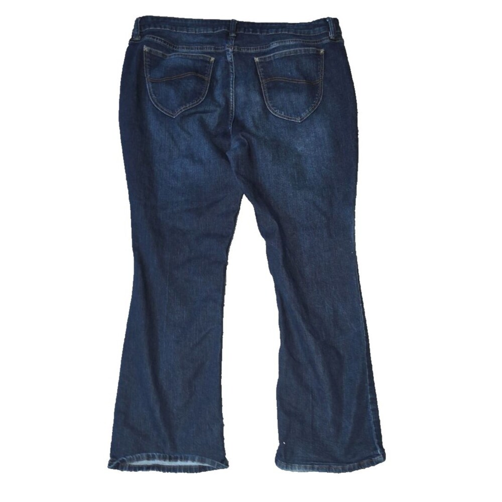 Lee Riders Midrise Bootcut Dadrk Wash Denim Jeans Size 20P 20 Petite - Picture 2 of 3